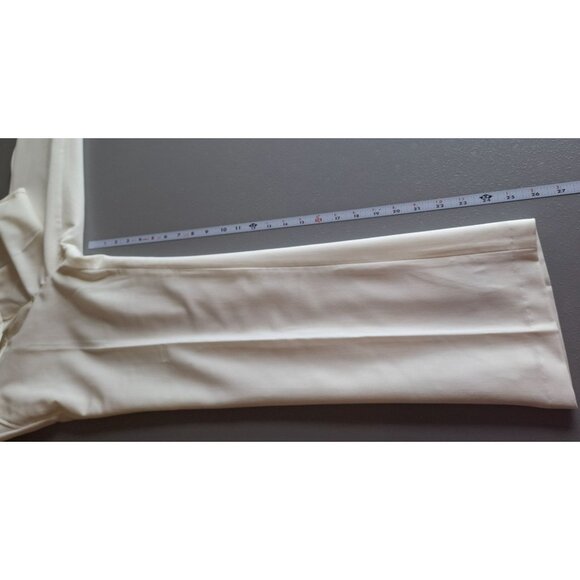 Zac & Rachel Women Dress Pant 8P White Front Pleats Side Zippers Preppy Workwear - Picture 6 of 8